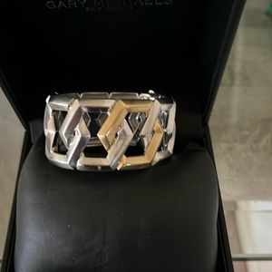 David yurman silver and gold cuff